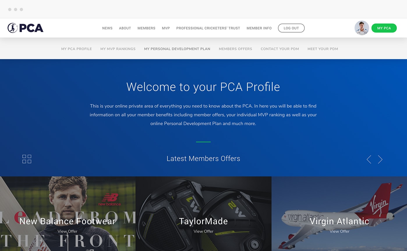 pca member profile design