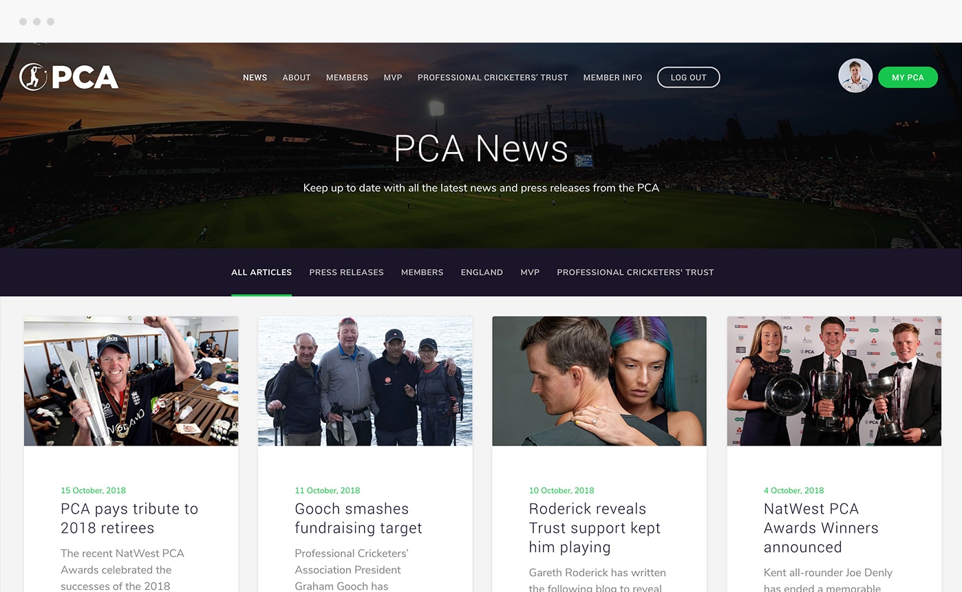 pca cricket news page