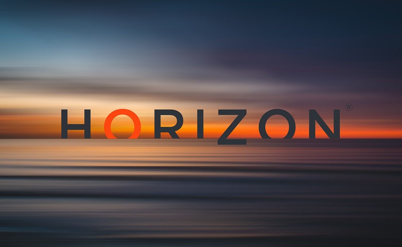 horizon logo on sky