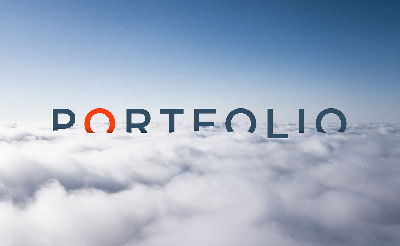 portfolio logo in clouds